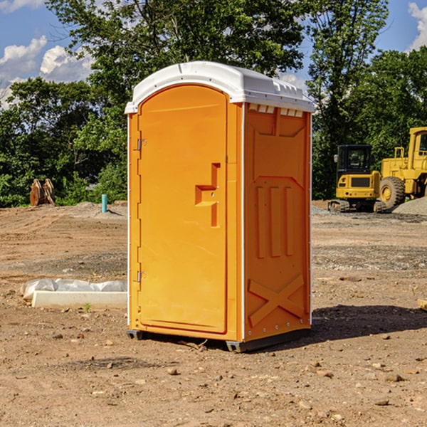 how often are the portable restrooms cleaned and serviced during a rental period in Bridgewater South Dakota